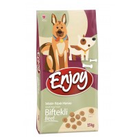 ENJOY BİFTEKLİ KÖPE MAMASI 15KG